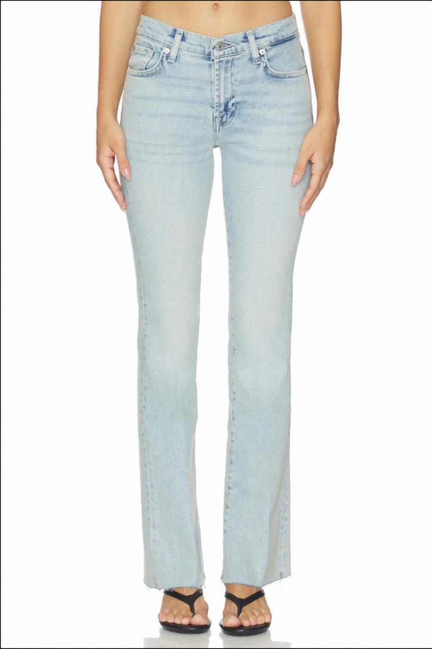 NEW 7 FOR ALL MANKIND bootcut tailorless jeans in ghost blue